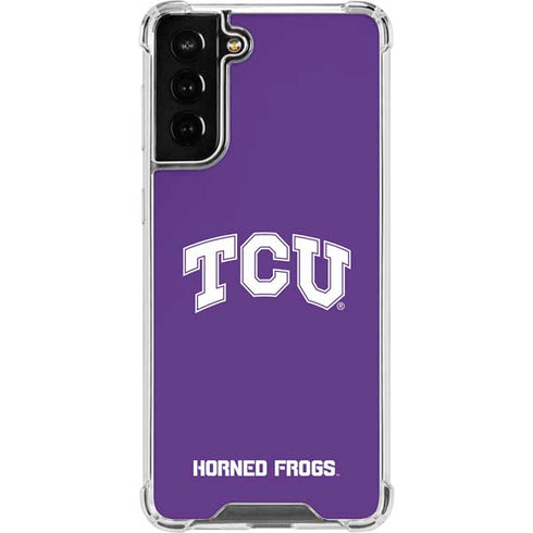 Texas Christian University TCU Horned Frogs Galaxy S21 FE Clear Case